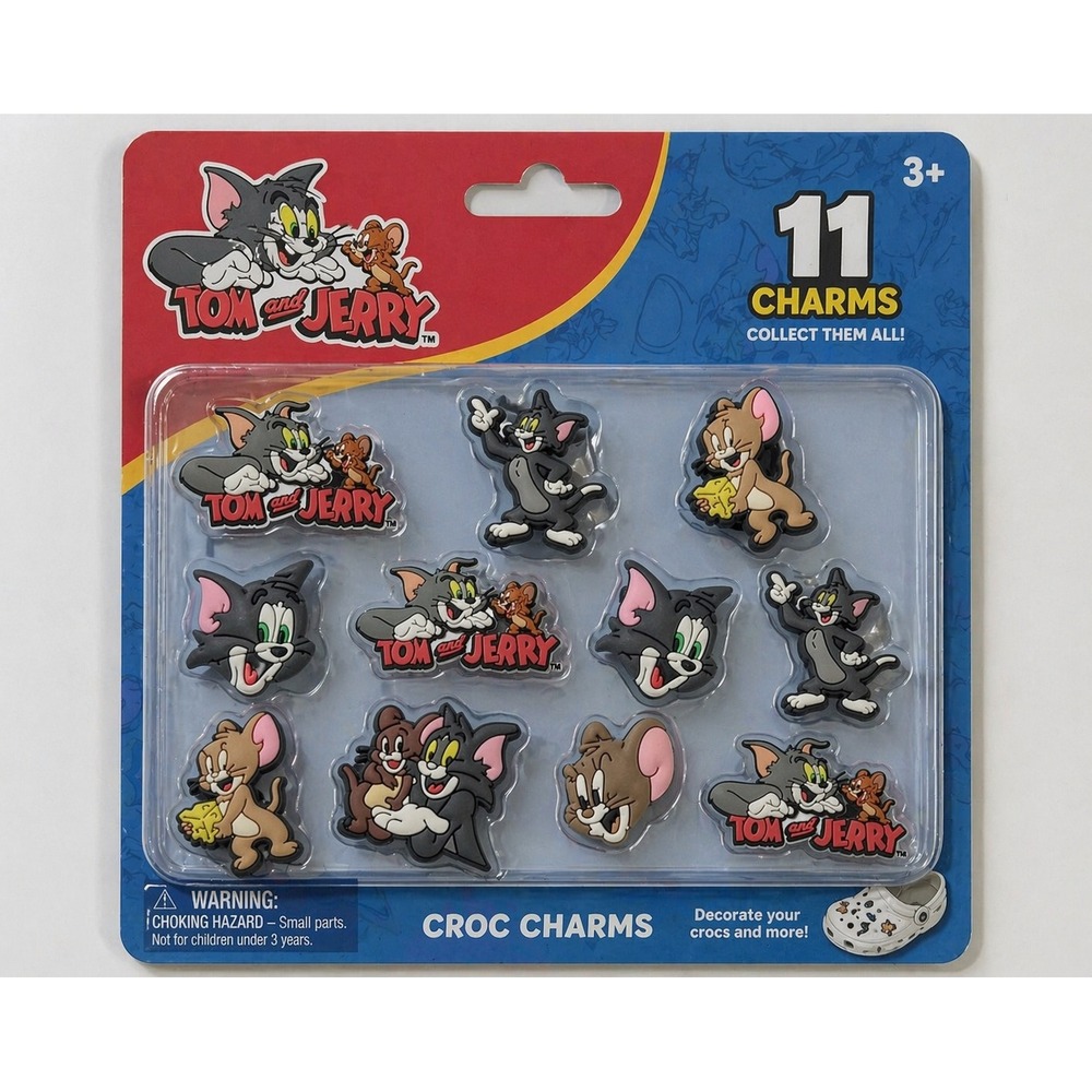 Tom and Jerry Croc Charms 11 Pack Shoe Decorations Jibbitz Style Cartoon New